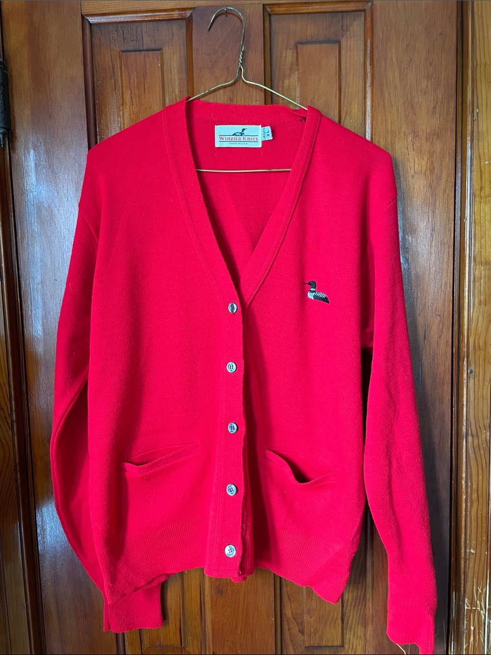 Vintage Winona Knits goose cardigan XL